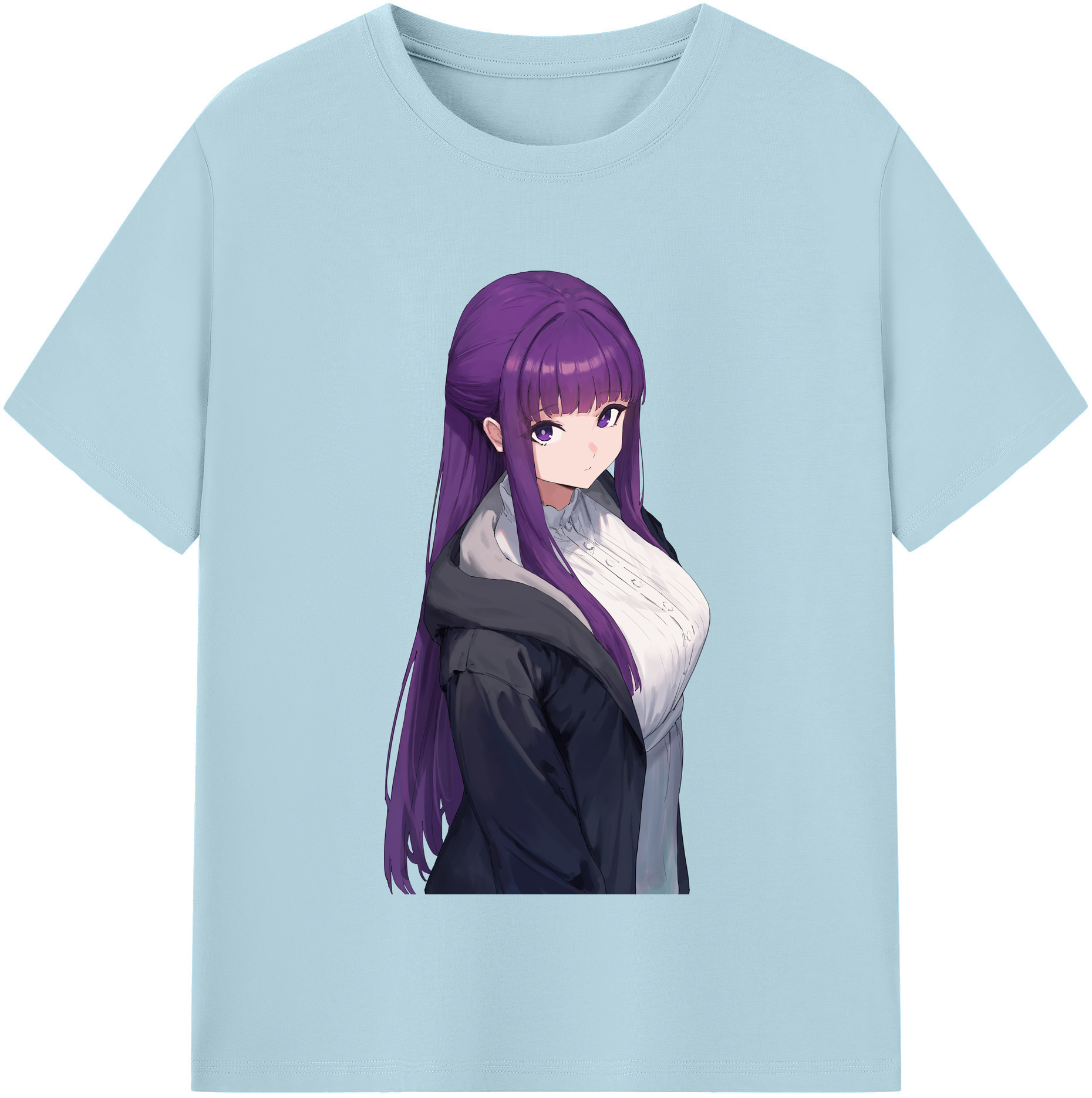 （画像用） 葬送のフリーレン Frieren 綿100％半袖Tシャツ（フロントプリント）